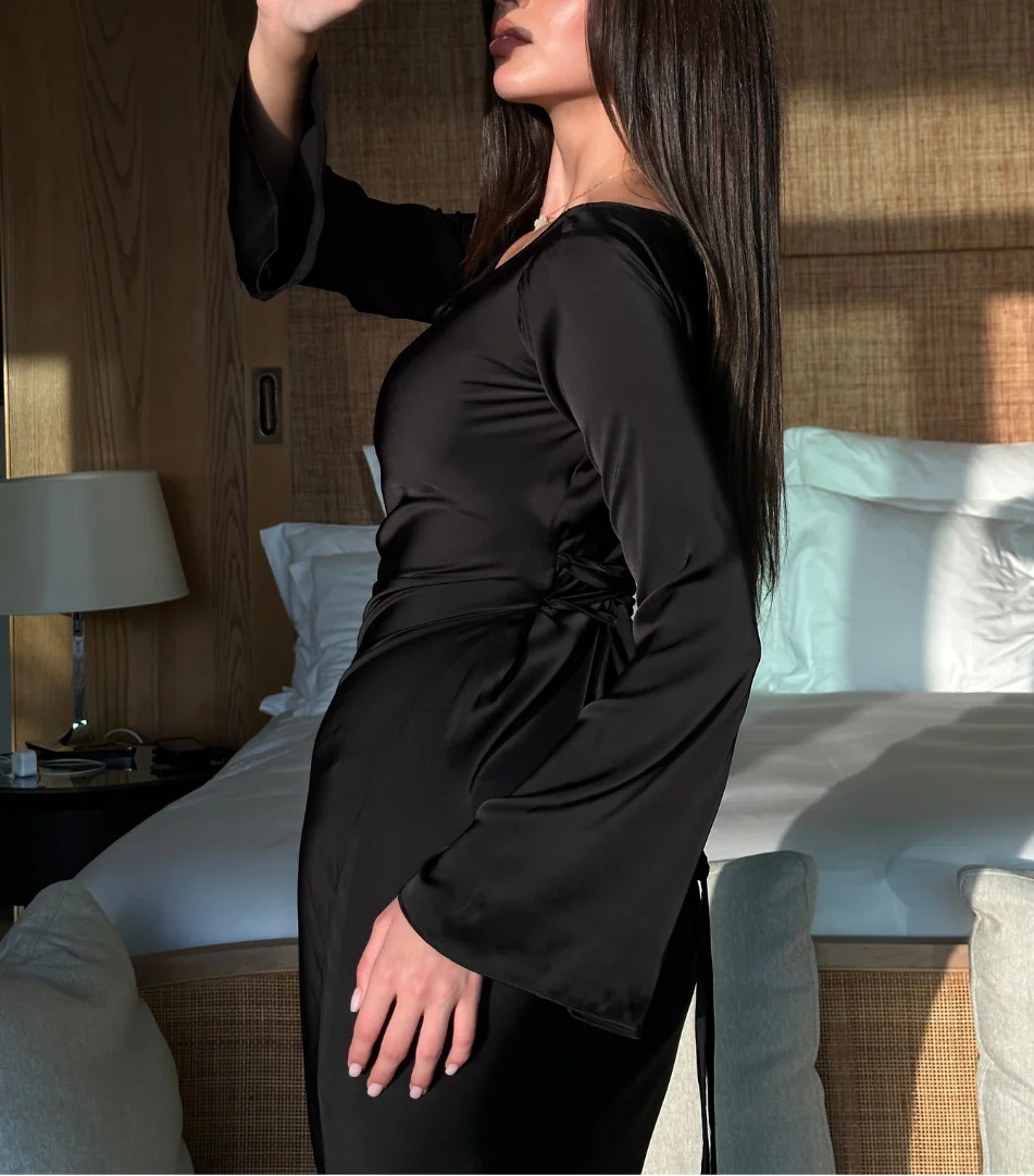 Corrina | Women's Cowl Neck Wedding Guest Maxi Dress