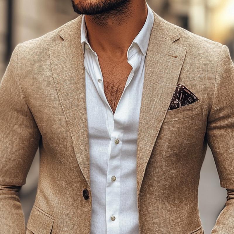Crawford | Men’s Fitted Notch Lapel Long Sleeve Blazer