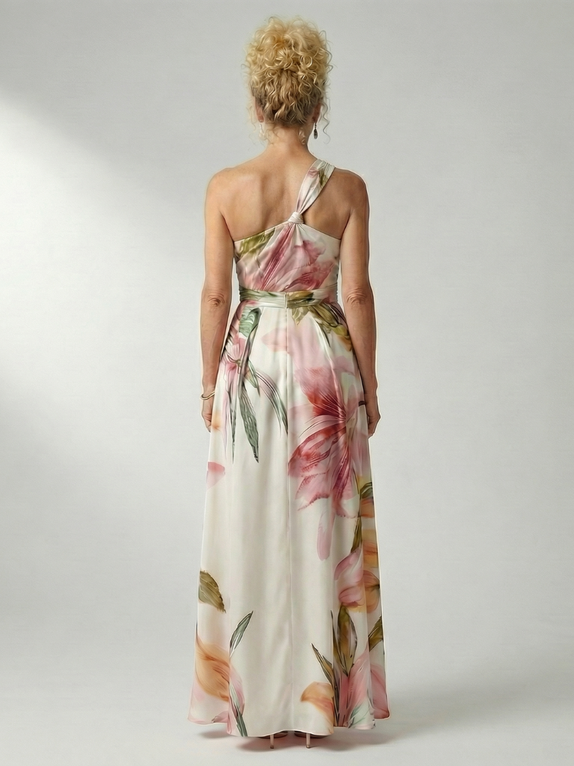 Crysta | Women's Floral Halter Neck Maxi Dress