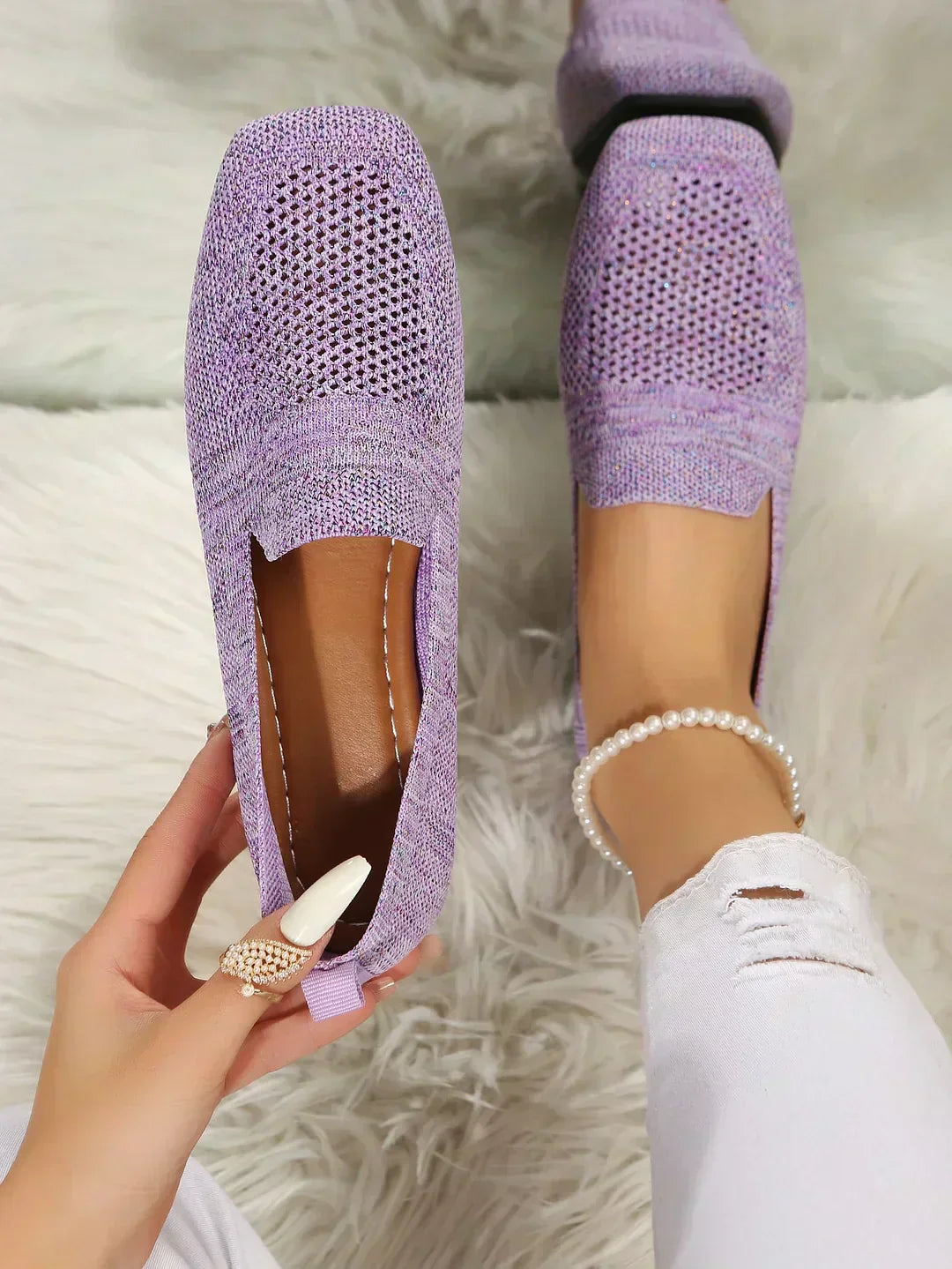 Daisy | Women's Slip On Square Toe Summer Shoes