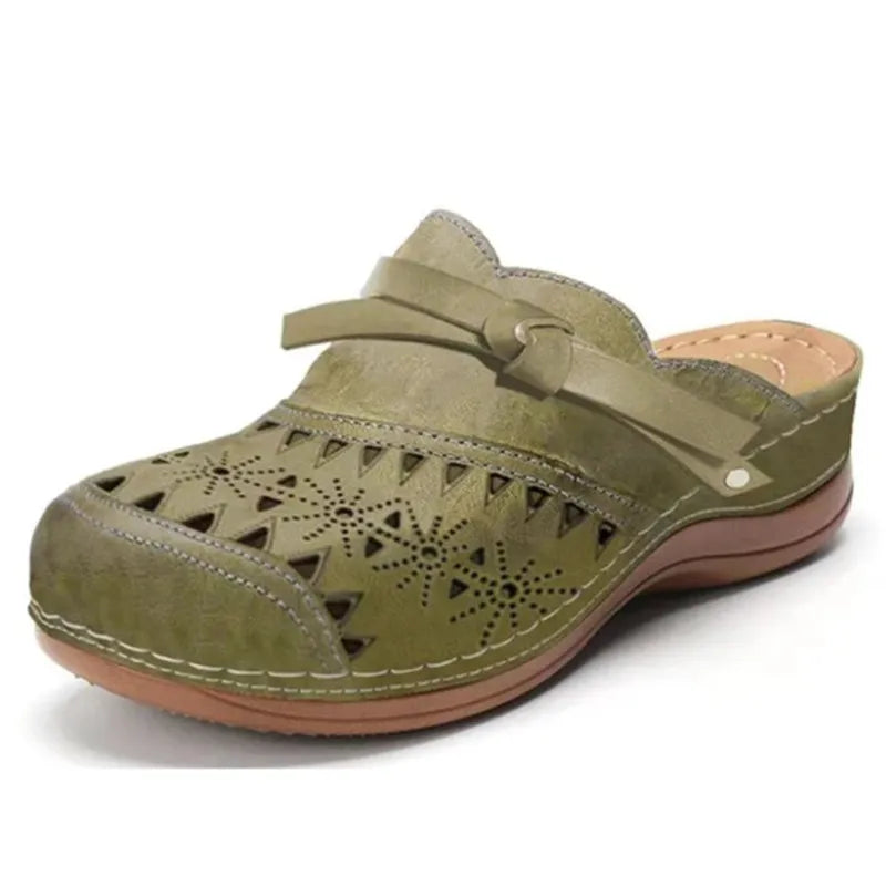 Daniela | Women's Slip On Cut Out Round Toe Clogs