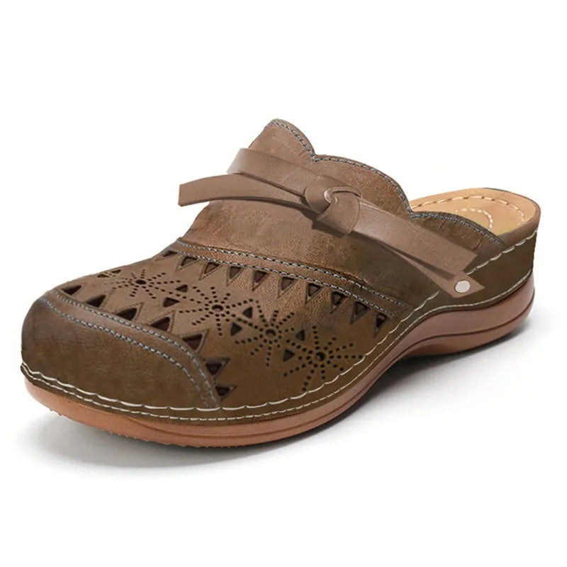 Daniela | Women's Slip On Cut Out Round Toe Clogs