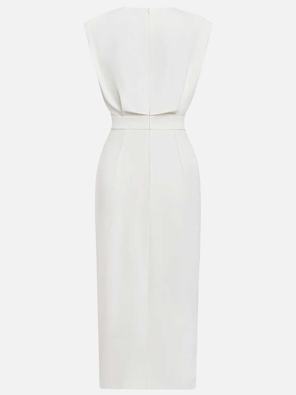 Danielle | Women's Side Button Sleeveless Round Neck Midi Dress