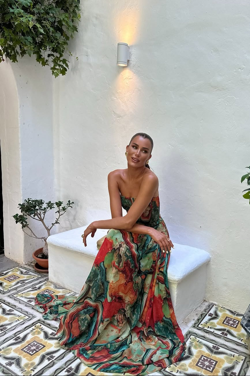 Darielle | Women's Flowy Strapless Wedding Guest Dress