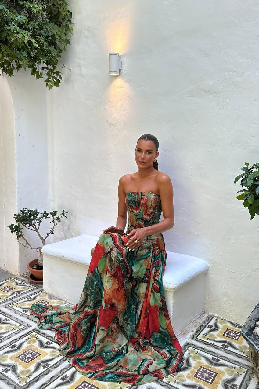 Darielle | Women's Flowy Strapless Wedding Guest Dress