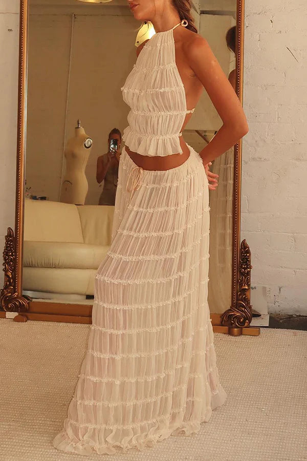 Darlinda | Women's High Waist Tiered Maxi Skirt