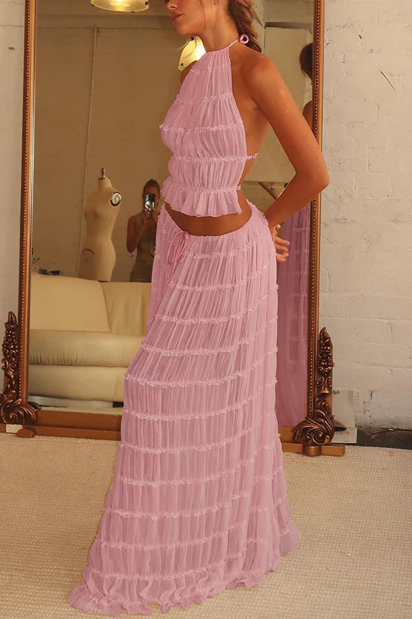 Darlinda | Women's High Waist Tiered Maxi Skirt