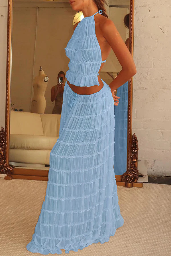 Darlinda | Women's High Waist Tiered Maxi Skirt