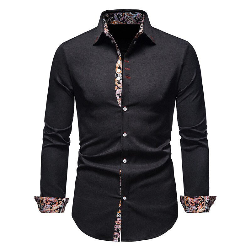 Darnell | Men's Collared Long Sleeve Button-Up Shirt