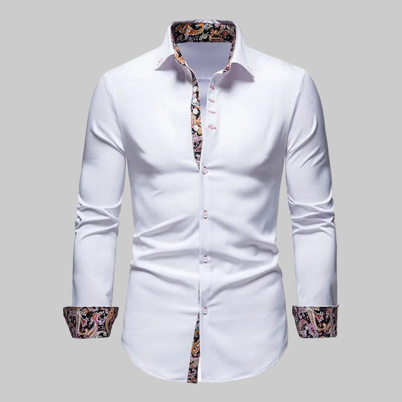 Darnell | Men's Collared Long Sleeve Button-Up Shirt