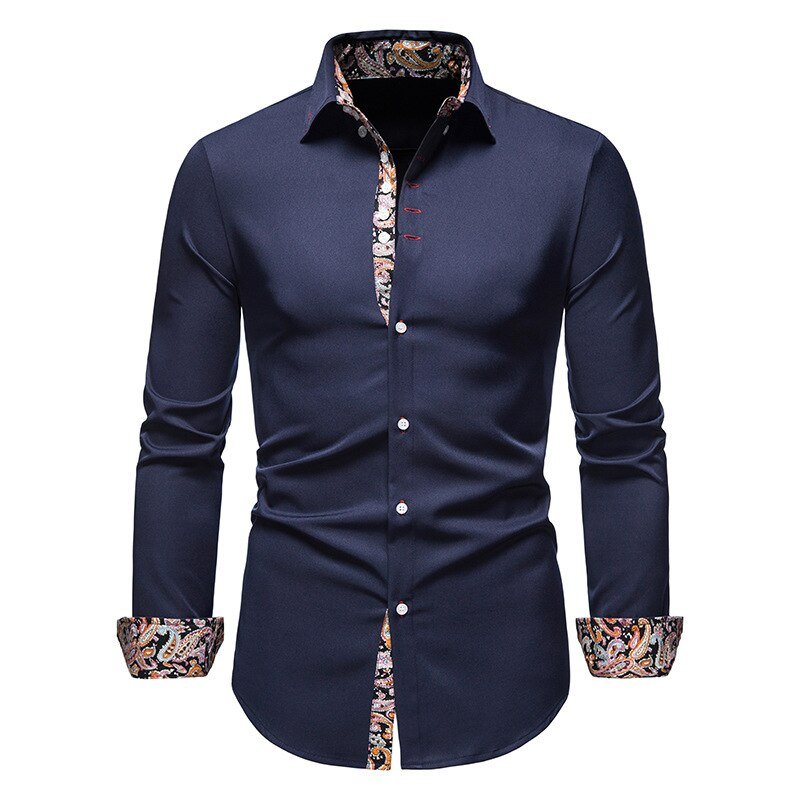 Darnell | Men's Collared Long Sleeve Button-Up Shirt