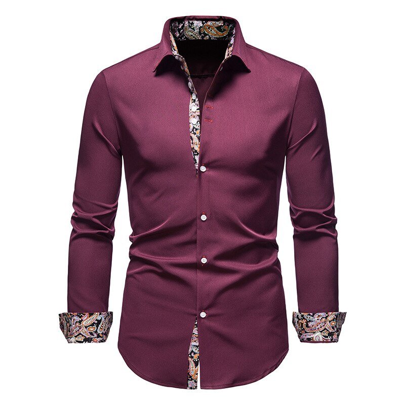 Darnell | Men's Collared Long Sleeve Button-Up Shirt