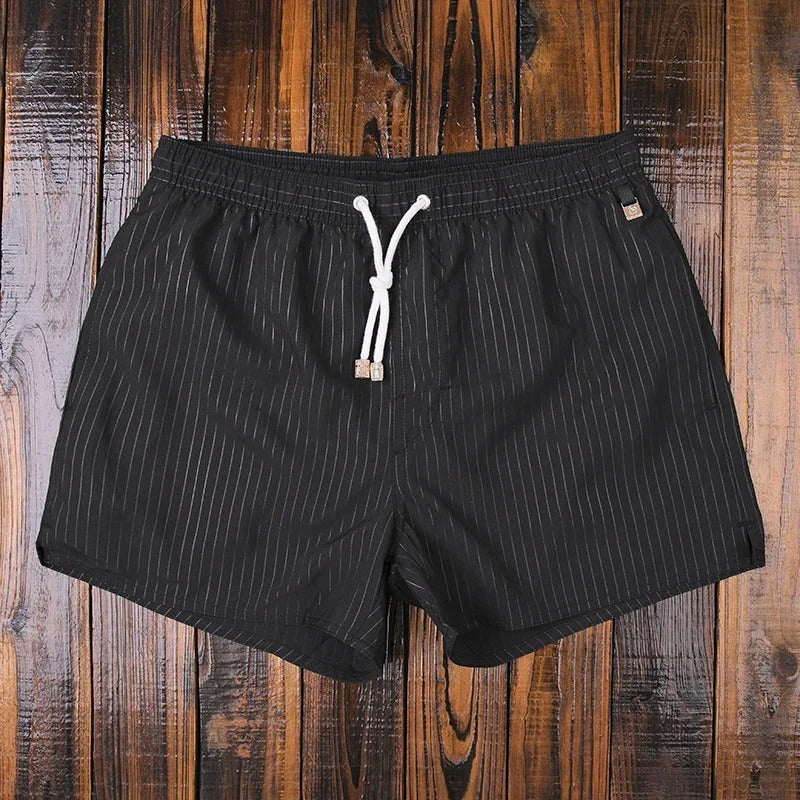 Darrell | Men's Striped Drawstring Summer Swimming Shorts