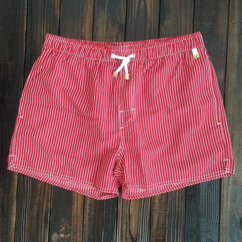 Darrell | Men's Striped Drawstring Summer Swimming Shorts