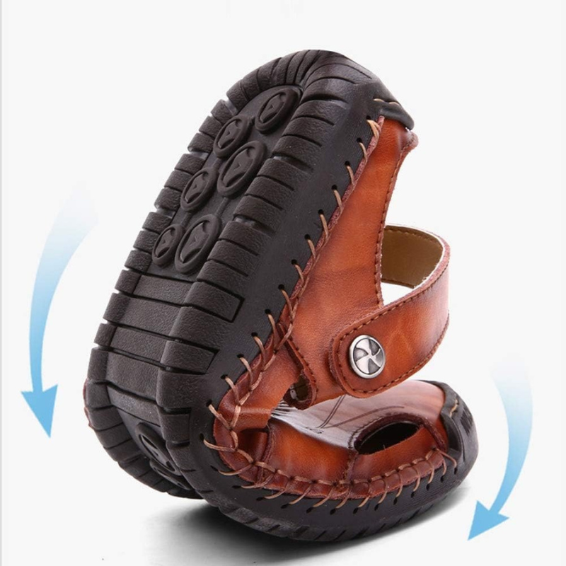 Darwin | Men's Slip On Closed Toe Adjustable Strap Sandals