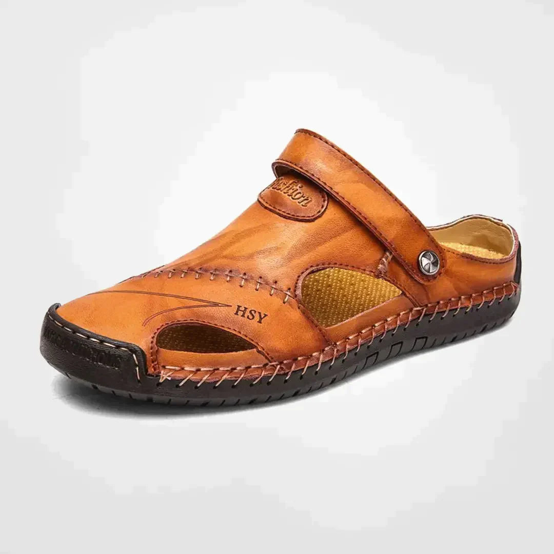 Darwin | Men's Slip On Closed Toe Adjustable Strap Sandals