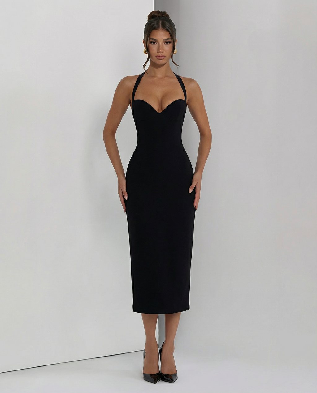 Dasha | Women's Halter Sweetheart Wedding Guest Dress