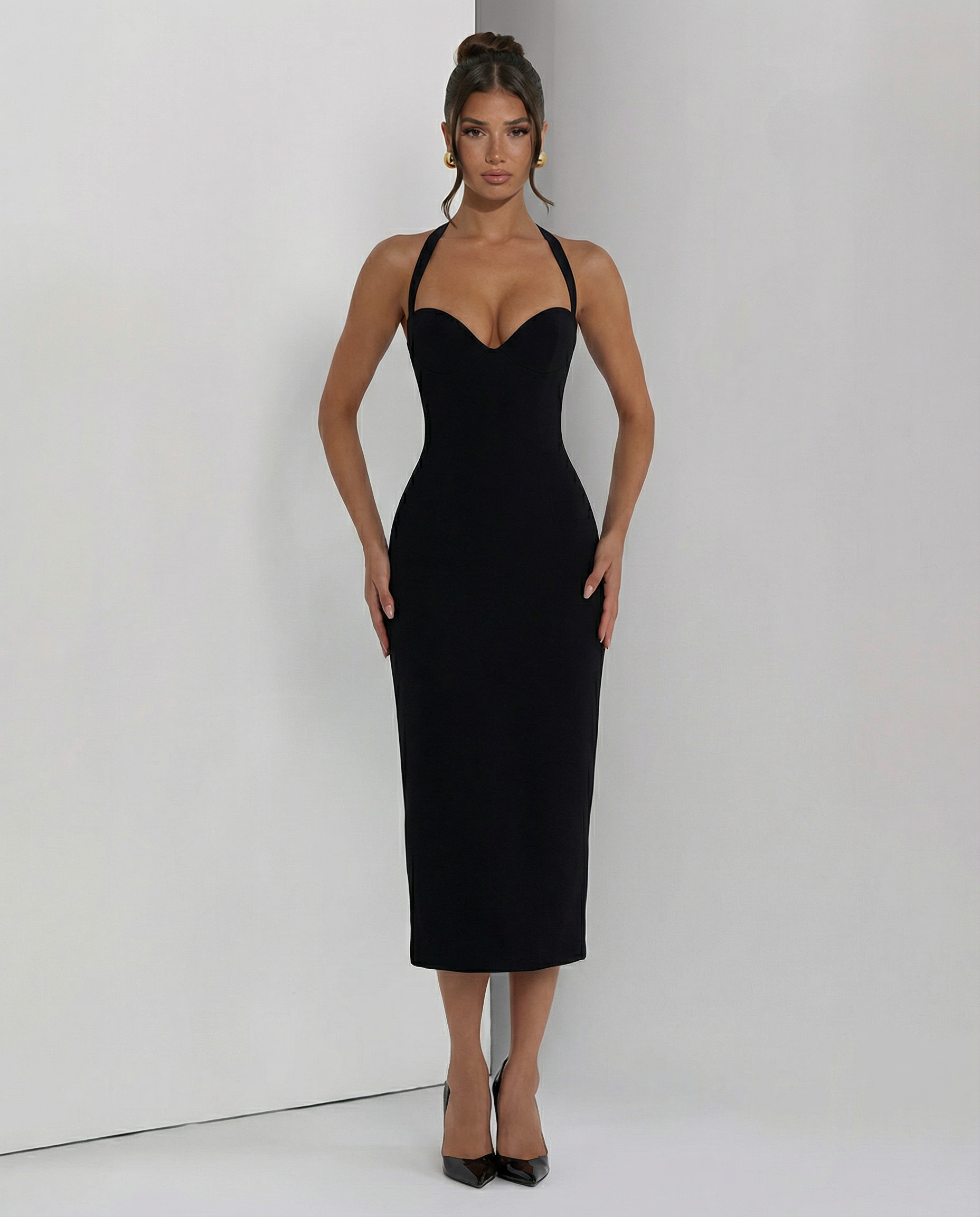 Dasha | Women's Halter Sweetheart Wedding Guest Dress
