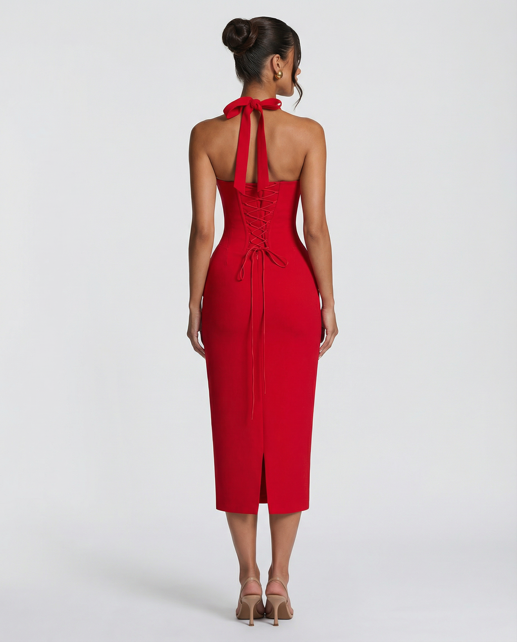 Dasha | Women's Halter Sweetheart Wedding Guest Dress