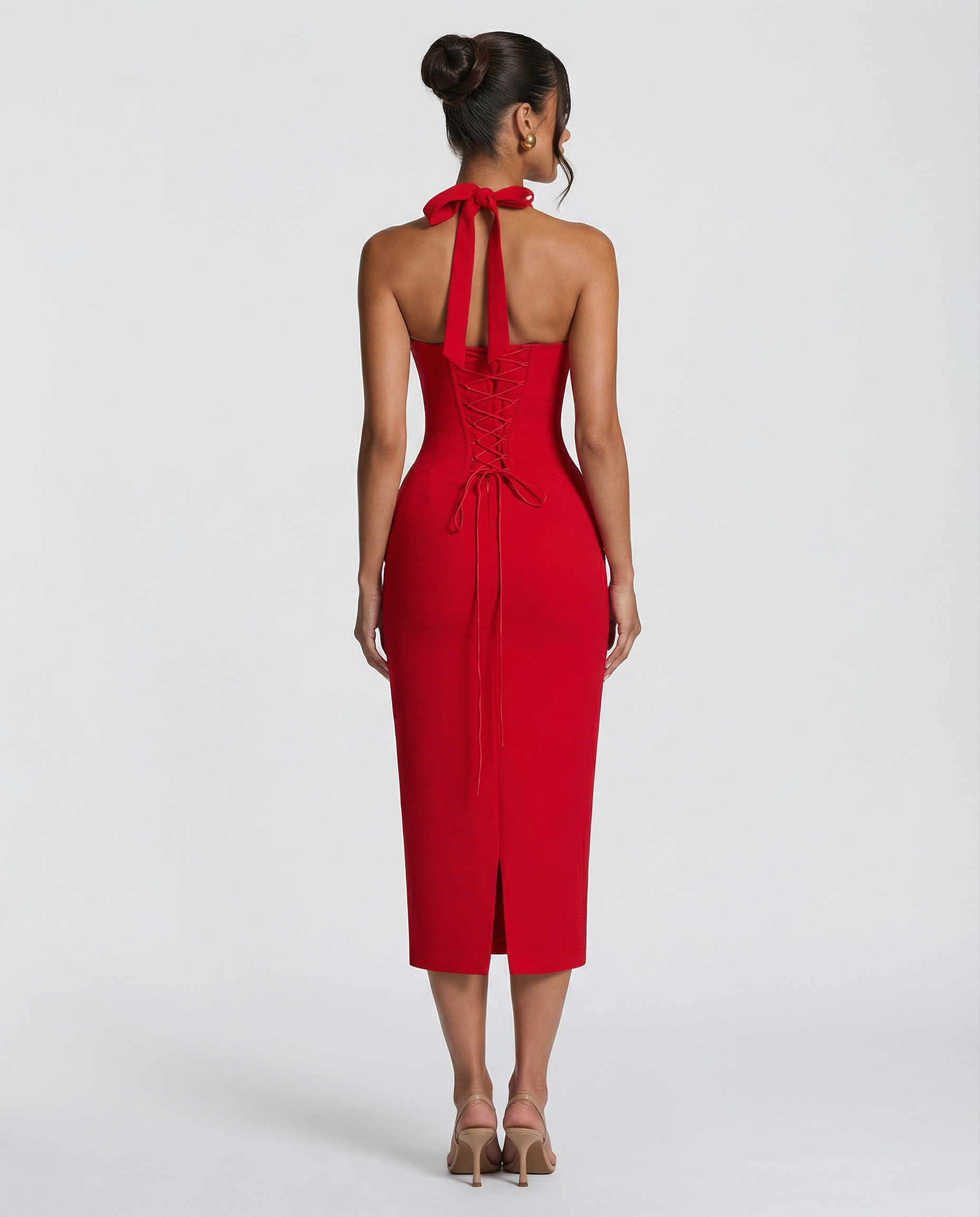 Dasha | Women's Halter Sweetheart Wedding Guest Dress