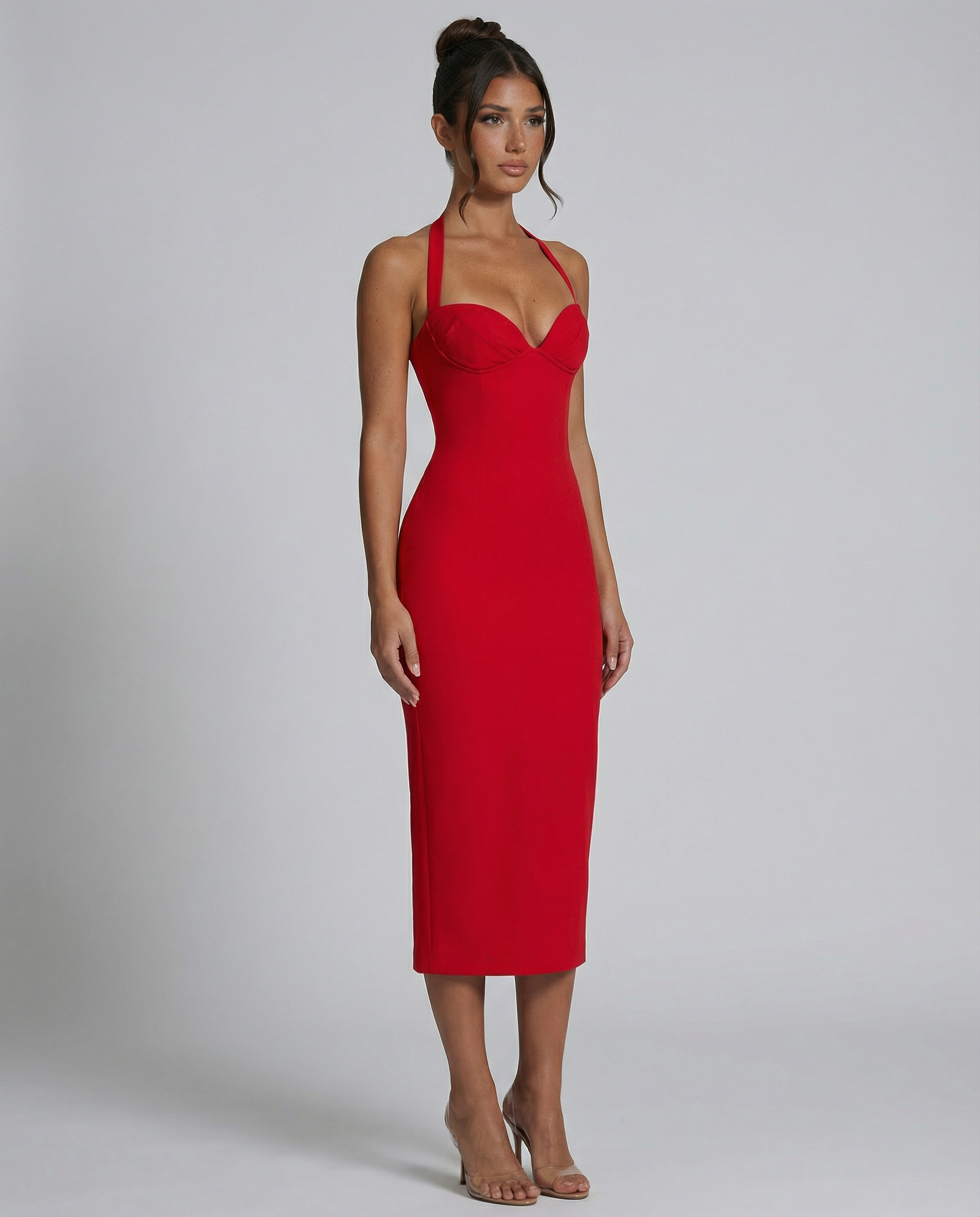 Dasha | Women's Halter Sweetheart Wedding Guest Dress
