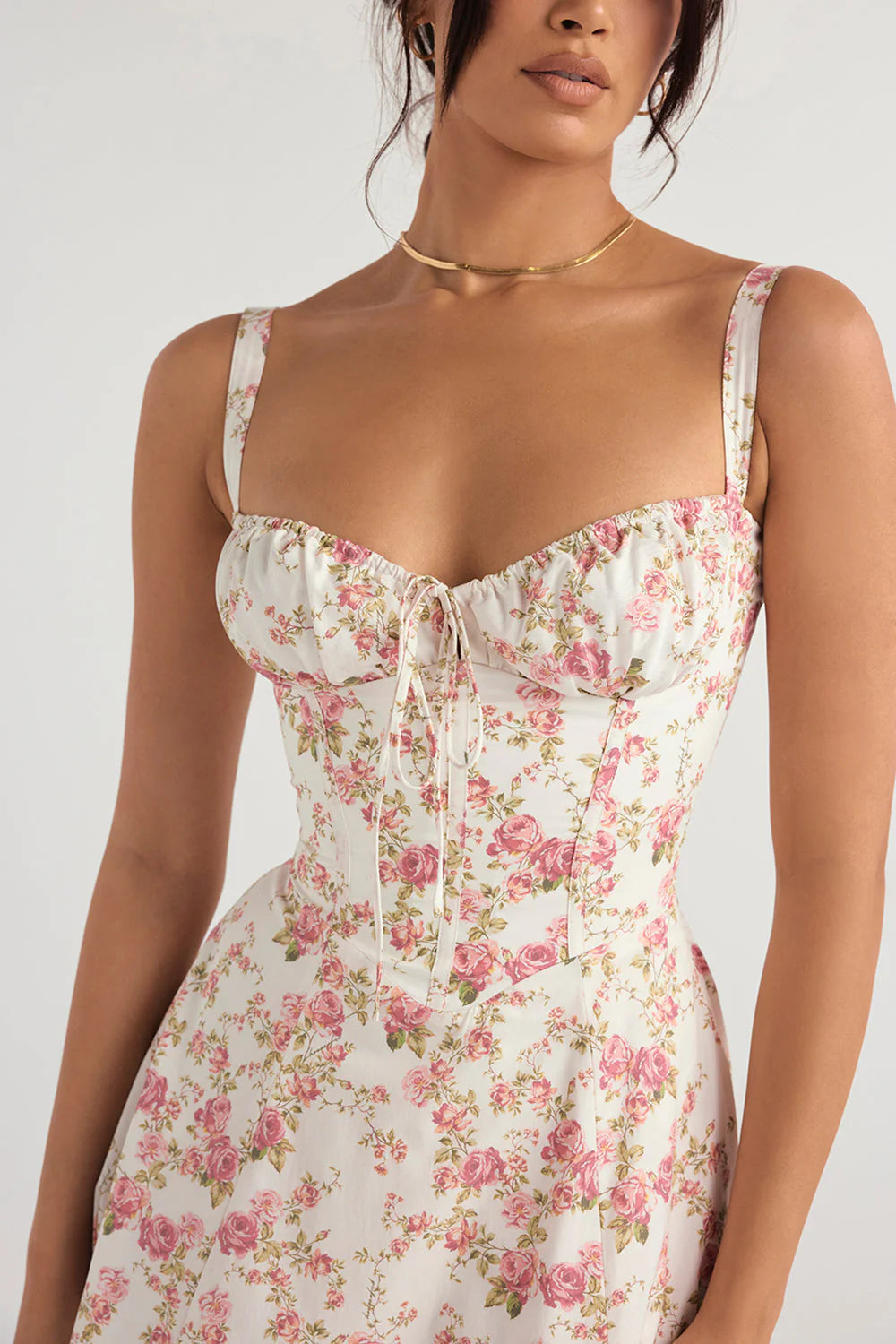 Daylee | Women's Sleeveless Sweetheart Neck Midi Dress