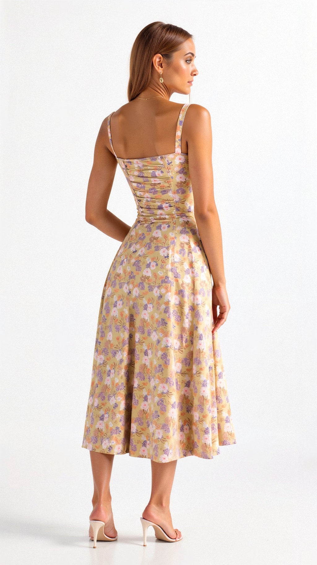 Daylee | Women's Sleeveless Sweetheart Neck Midi Dress