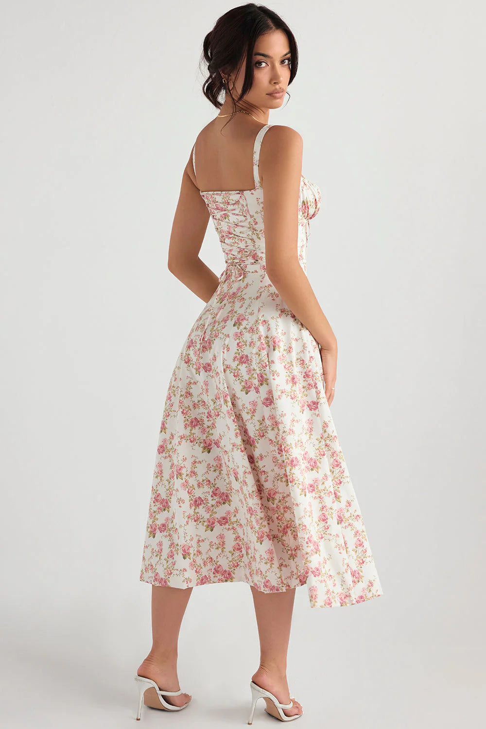 Daylee | Women's Sleeveless Sweetheart Neck Midi Dress