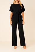 Denise | Women’s Boat Neck Waist Tie Summer Jumpsuit