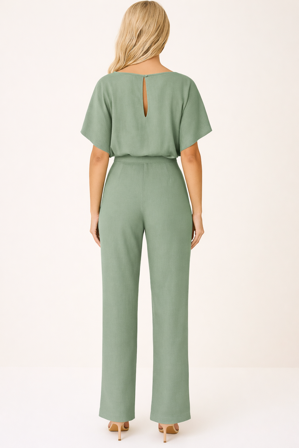 Denise | Women’s Boat Neck Waist Tie Summer Jumpsuit