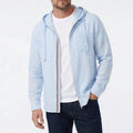 Dennison | Men’s Casual Long Sleeve Front Zip Hooded Shirt
