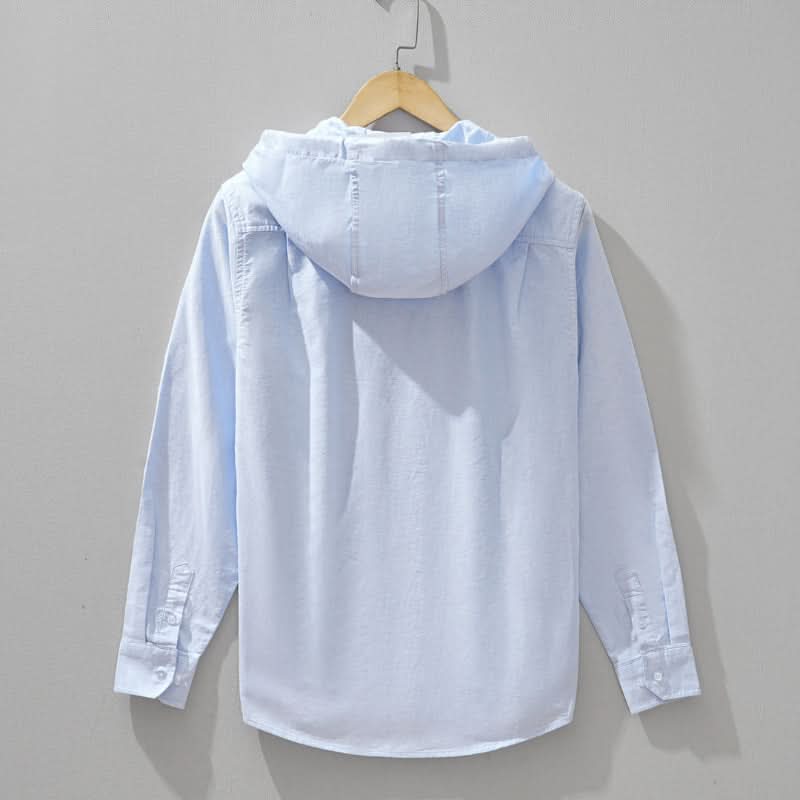 Dennison | Men’s Casual Long Sleeve Front Zip Hooded Shirt