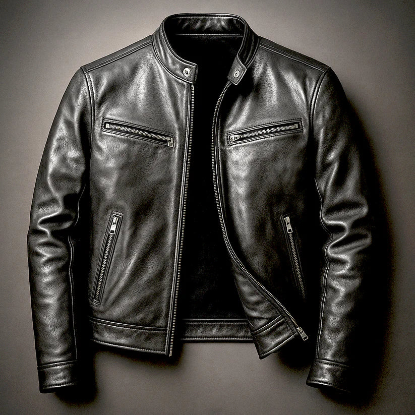 Dermot | Men’s Zip Front Stand Collar Long Sleeve Jacket