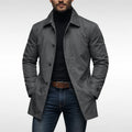 Deshawn | Men’s Pointed Collar Long Sleeve Button Front Coat