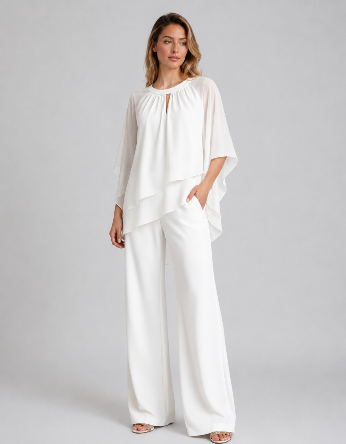 Desira | Women's Straight Leg Flowy Two Piece Party Set