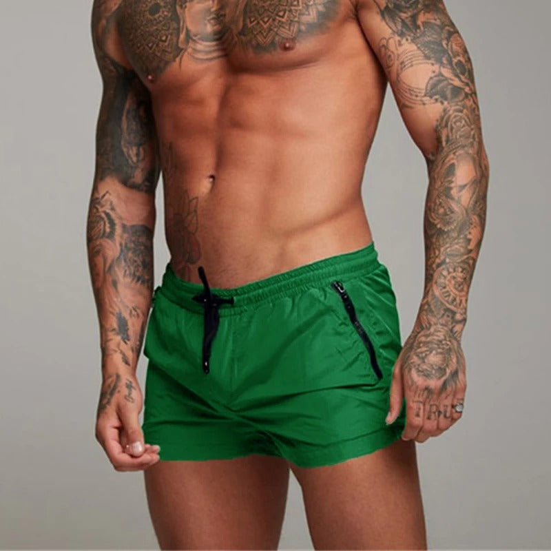 Desmond | Men's Sporty Drawstring Zip Pocket Swim Shorts