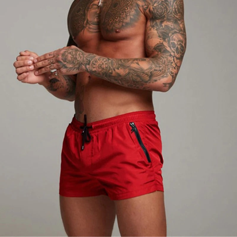 Desmond | Men's Sporty Drawstring Zip Pocket Swim Shorts