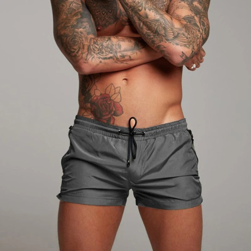 Desmond | Men's Sporty Drawstring Zip Pocket Swim Shorts