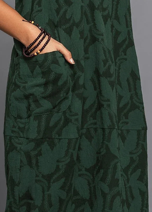 Deva | Women's Pocket Long Sleeve Botanical Midi Dress
