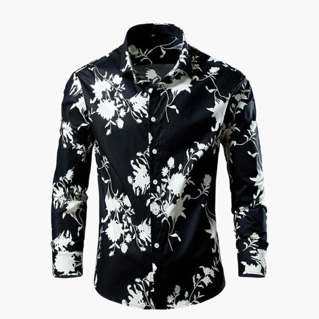 Irving | Men's Long Sleeve Floral Pattern Dress Shirt