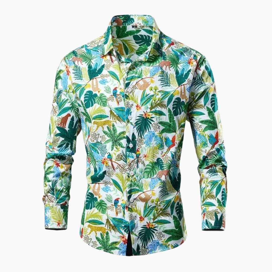 Irving | Men's Long Sleeve Floral Pattern Dress Shirt