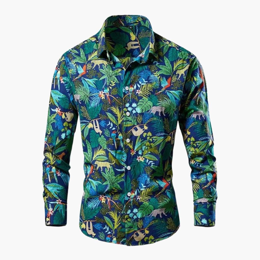 Irving | Men's Long Sleeve Floral Pattern Dress Shirt