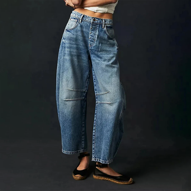 Diamond | Women's Straight Leg Mid Rise Baggy Jeans