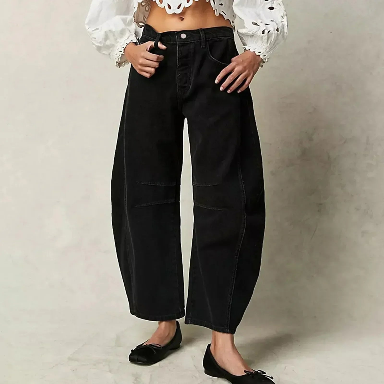 Diamond | Women's Straight Leg Mid Rise Baggy Jeans