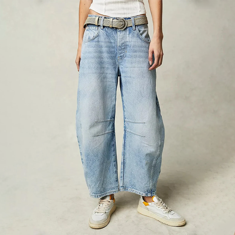 Diamond | Women's Straight Leg Mid Rise Baggy Jeans