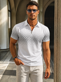 Dominic | Men's Patterned Short Sleeve Polo Shirt