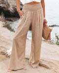 Dona | Women’s Wide Leg High Waist Summer Trousers