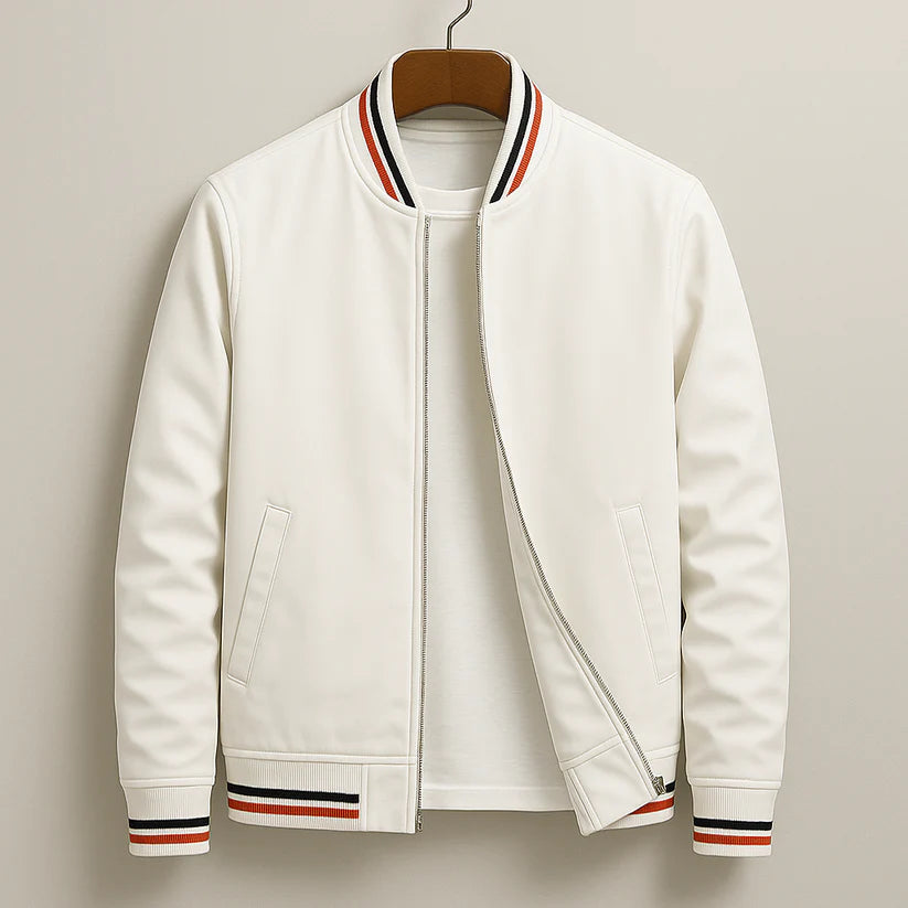 Donahue | Men’s Front Zip Long Sleeve Striped Jacket