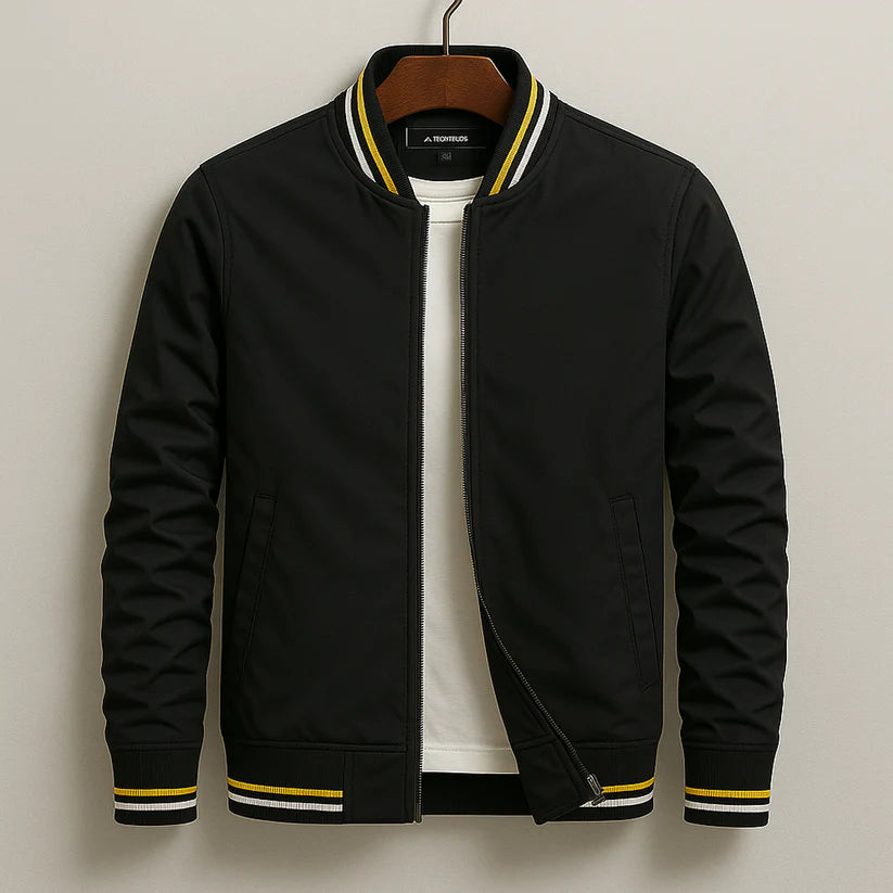 Donahue | Men’s Front Zip Long Sleeve Striped Jacket