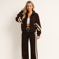 Donata | Women’s Striped Drawstring Two-Piece Matching Set